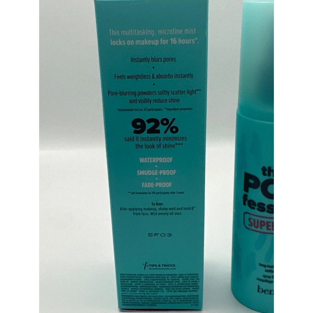 Benefit Cosmetics The POREfessional Super Setter Long Lasting Setting Spray BNIB